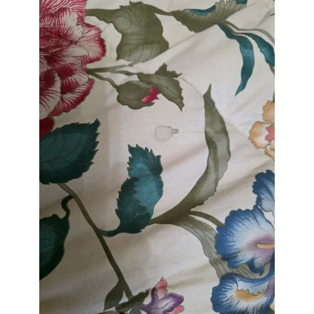 VTG Croscill Floral Chintz Reversible King Comforter & 2 Shams Cottagecore READ
